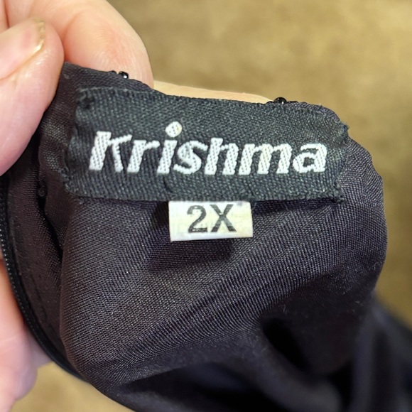 Krishma vintage black beaded evening gown - Picture 11 of 13